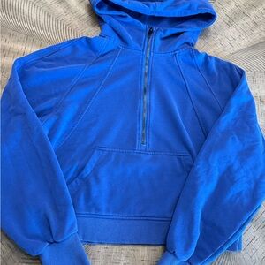 Women's Vibrant Blue Half-Zip Hoodie